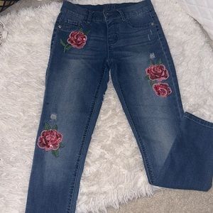 Girls Sequin Rose Justice Jeans